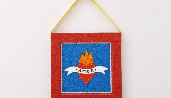 Enfeite Sagrado Coração Brilhante