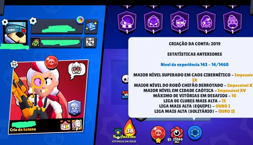 Conta Brawl Stars 73k de Troféus Criada 2019