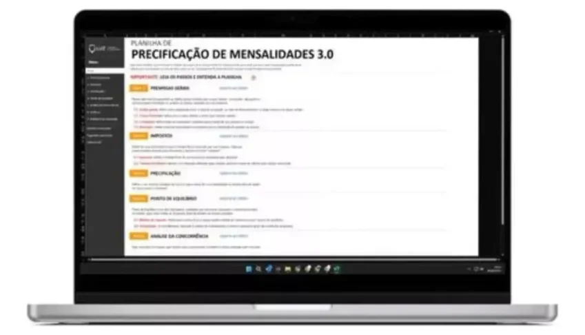 Planilha De Precificação De Mensalidades 3.0