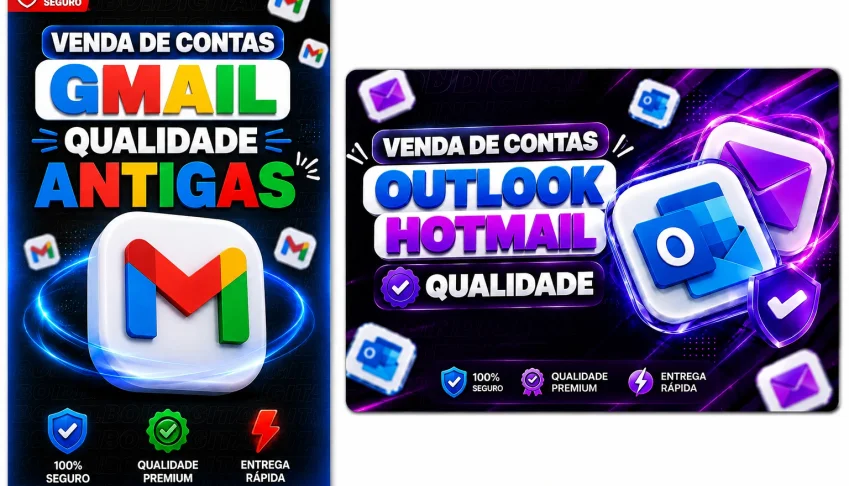 Contas De E-Mail | Gmail, Hotmail E Outlook | Qualidade!