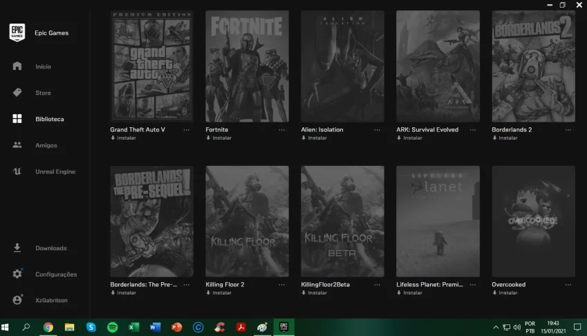 Conta Epic Games