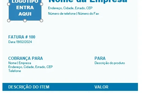 Fatura Comercial - Editável