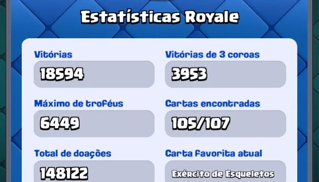Conta clash royale 5 anos