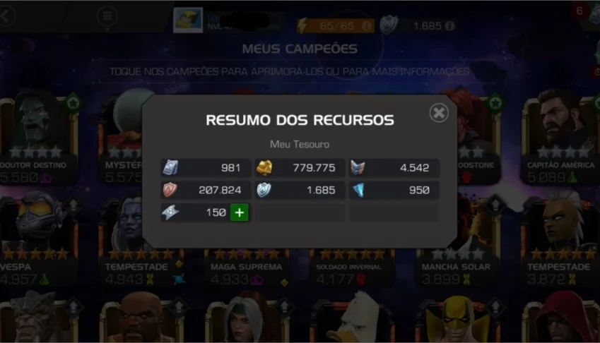 Conta Marvel Torneio de Campeões