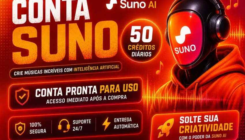 Suno Ai | 50 - 100 - 200 Créditos Diários | Entrega Automáti