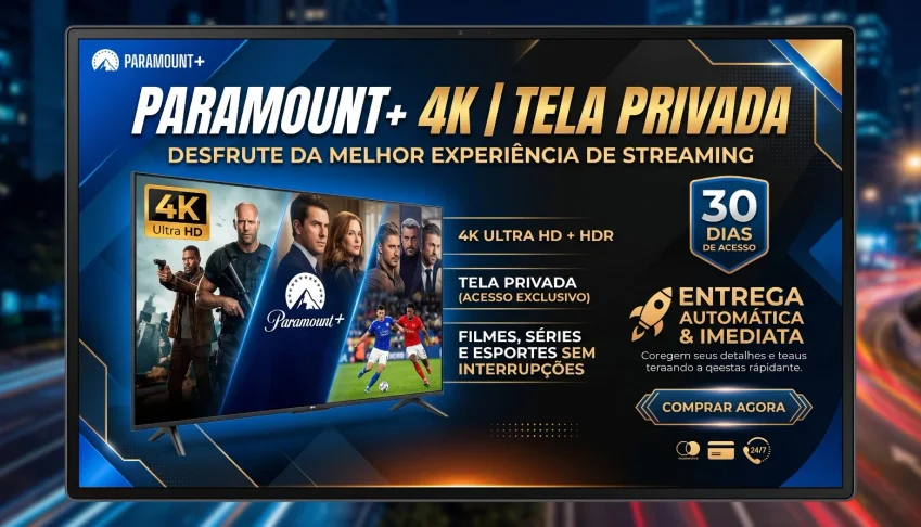 Paramount+ Tela privada por 30 dias + Automático
