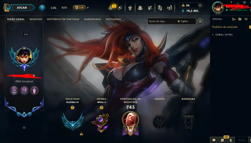 Conta 2017 Platina 135 skins 1Ultimate Miss Fortune