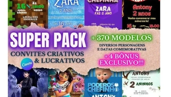 Super Pack Convites Criativos Lucrativos