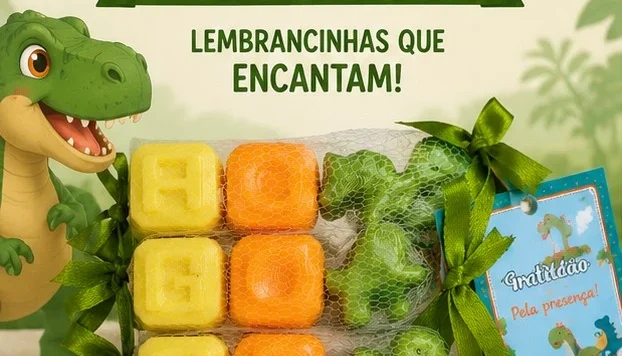 Sabonete Nome 2 Letras e Dinossauro