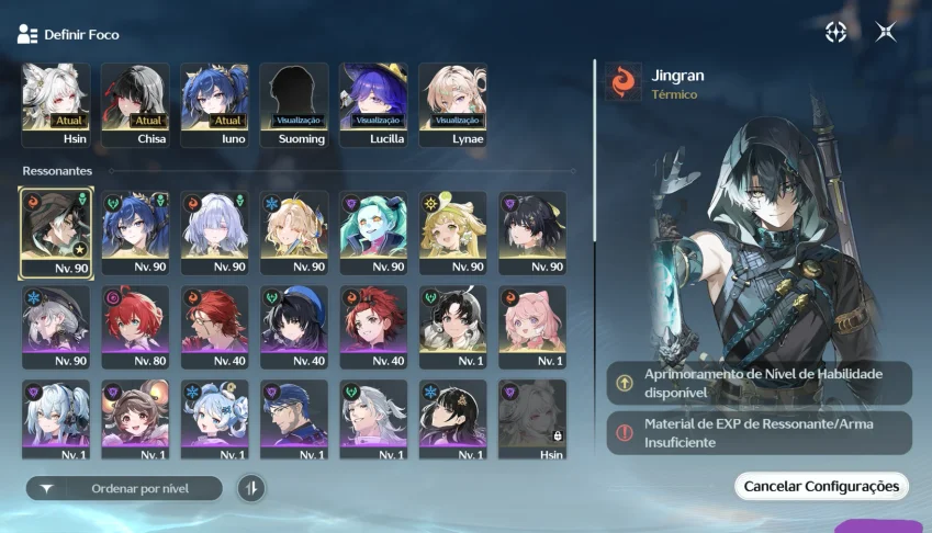 Conta Wuthering Waves| Jingran + Premium + Rebecca + Suisui