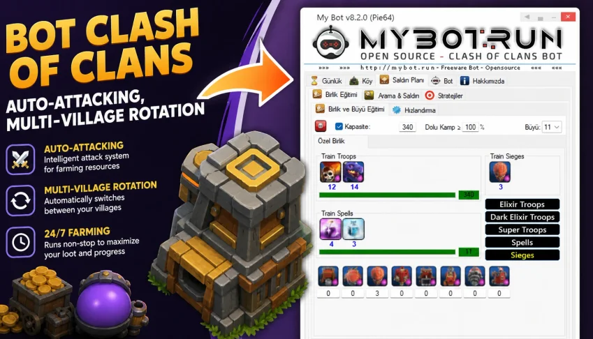 Bot Clash Of Clans - Auto-Attacking, Multi-Village Rotation
