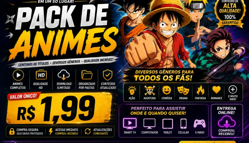 Pack de vídeos de ANIMES
