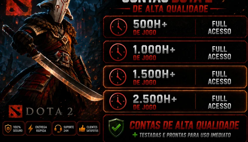Contas Dota 2 | 500 - 1.000 - 2.500 Horas | Full-Acesso