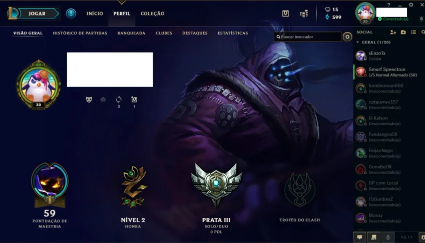 vendo conta lol