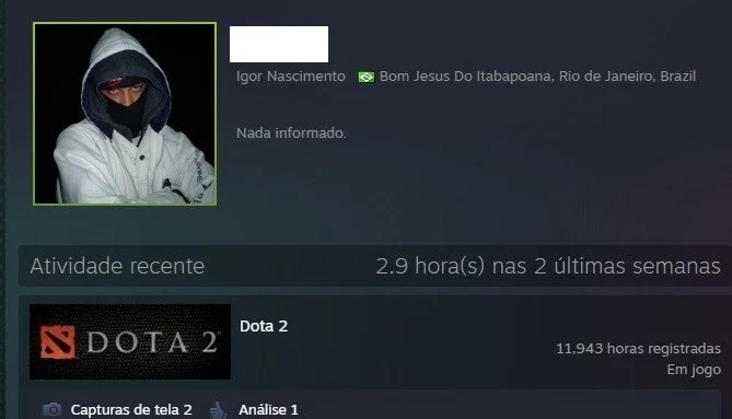 Conta de Dota 2 com  anos nivel 184 com 5.800k.