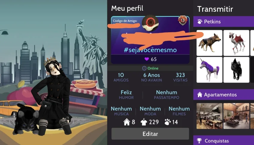 🌟 Conta Feminina Avakin Life Com 6 Anos Nivel 13