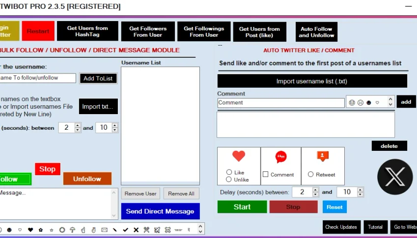 TwitBot Pro 2.3.5 - Com chave de registro