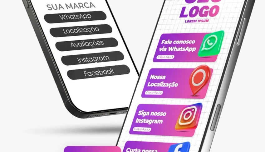 Mini sites editáveis no Canva