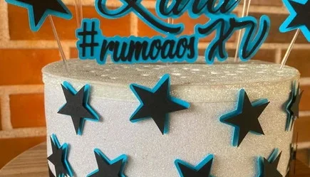 Topo de Bolo Personalizado com Nome e Idade