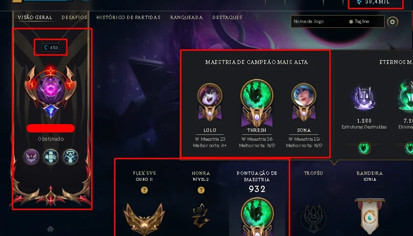 Main Sup 400 Skin Mono Thresh/lulu/sona[valor Desapego]
