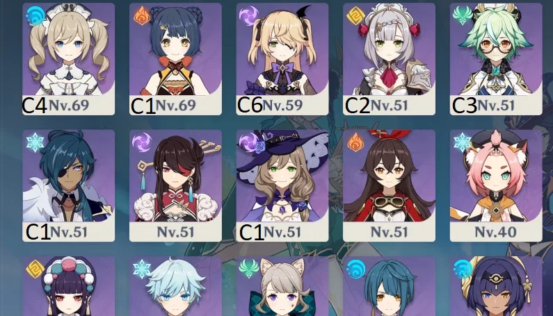 Genshin Impact - Venti, Shogun Raiden, Mona, Harpa Celestial