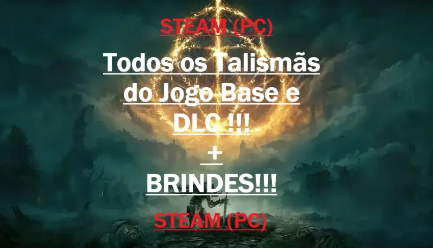 Elden Ring - Todos os Talismãs Jogo Base e DLC - Steam PC
