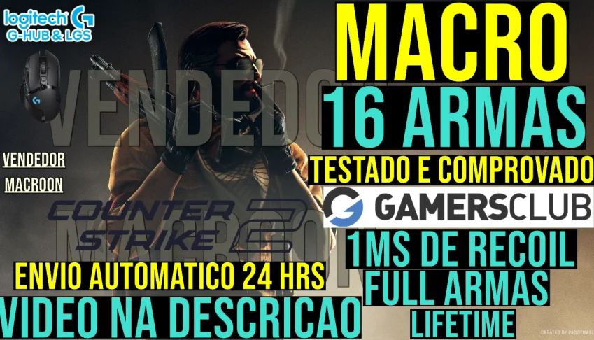 Macro Cs2 League Pro - Gamers Club - Mouses Logitech