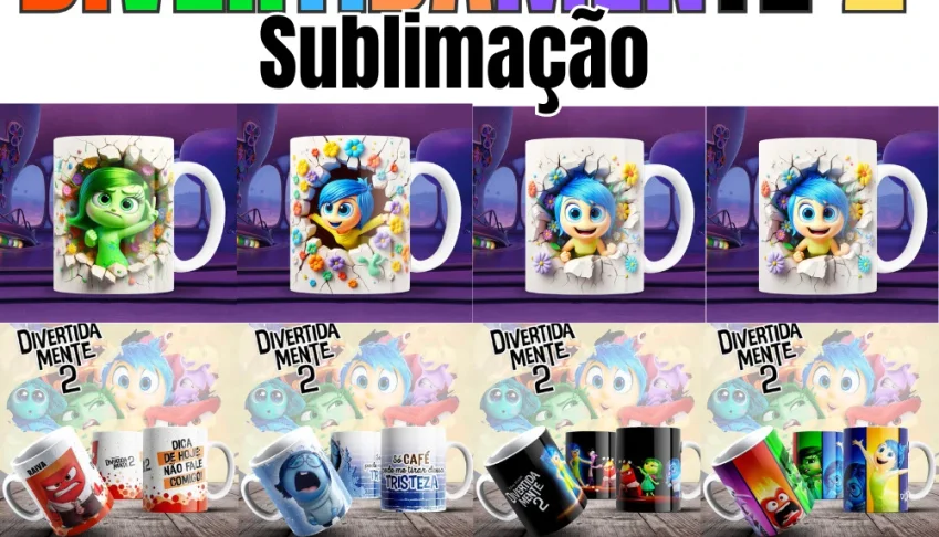 Sublimação Divertidamente 2 - Canecas Exclusivas