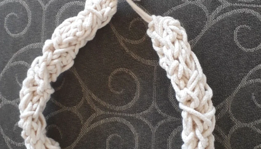 Choker de Crochê em Cordão de Algodão