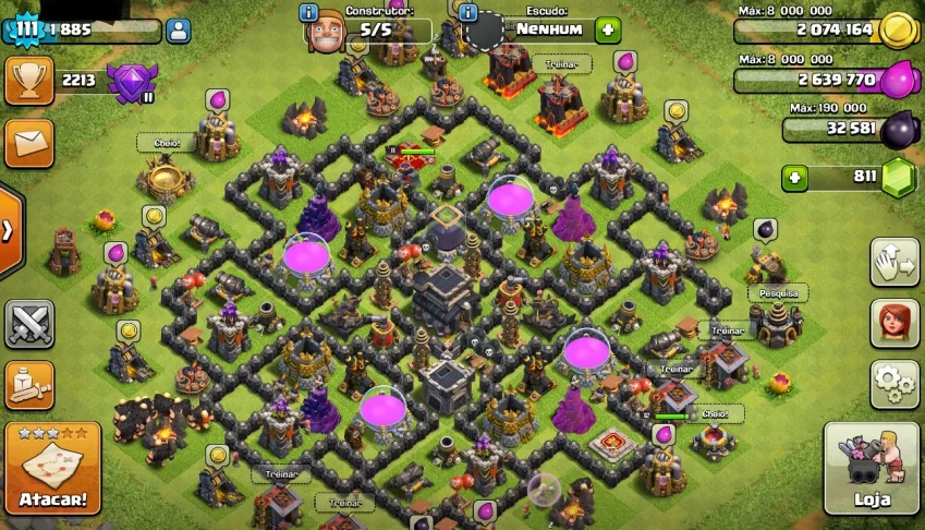 Clash of Clans - CV 09 barato e com TROCA DE NOME