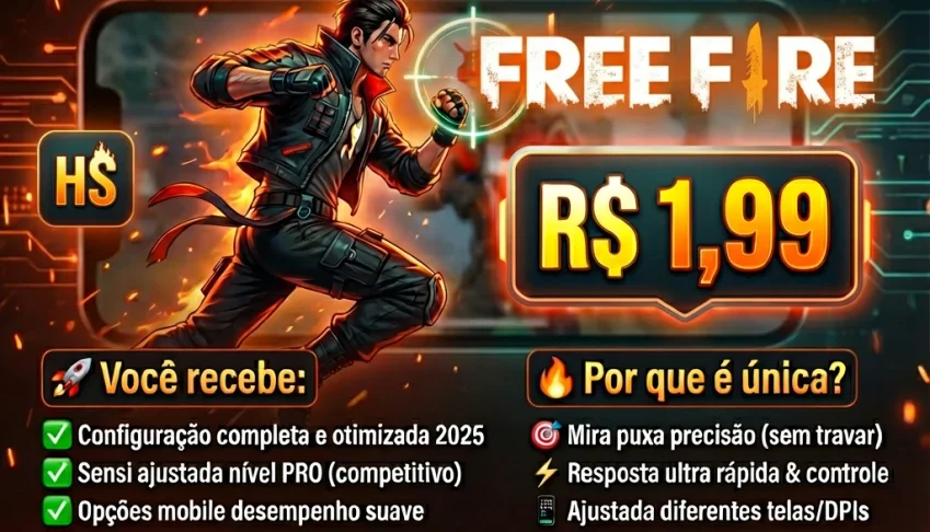 🔥Melhor Sensi Free Fire – Vão Te Chamar de Hack! (2025)