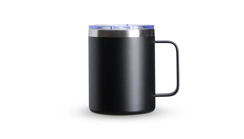 Caneca Térmica Preta 350 ml com Tampa