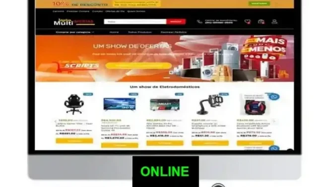 Super Loja Virtual Completa Responsiva com vídeo e atualiza