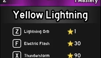 Blox Fruits Venda Yellow Lightning
