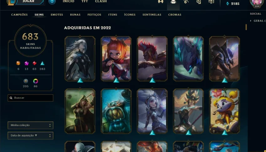 conta de league of legends/valorant (mesma riot games)