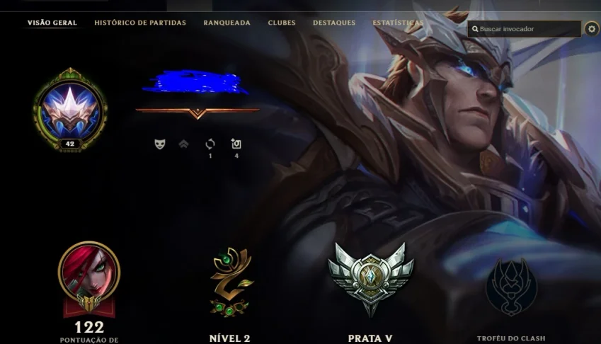 Conta League of Legends Prata 35 Campeões 19 Skins 68 Ícones