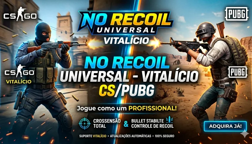 No Recoil Universal – Vitalício Cs/Pubg