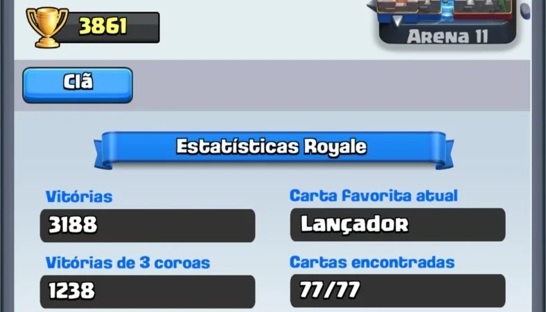 CONTA CLASH ROYALE NÍVEL 11 COM TODAS LENDÁRIAS!!