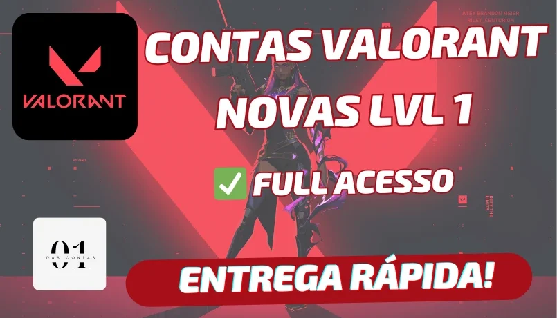 CONTAS VALORANT LVL 1 NOVAS (FULL ACESSO) + ENTREGA RÁPIDA