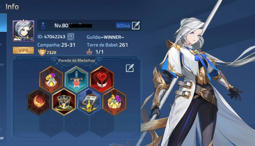 Conta do  Mobile Legends Bang Bang Lev 80