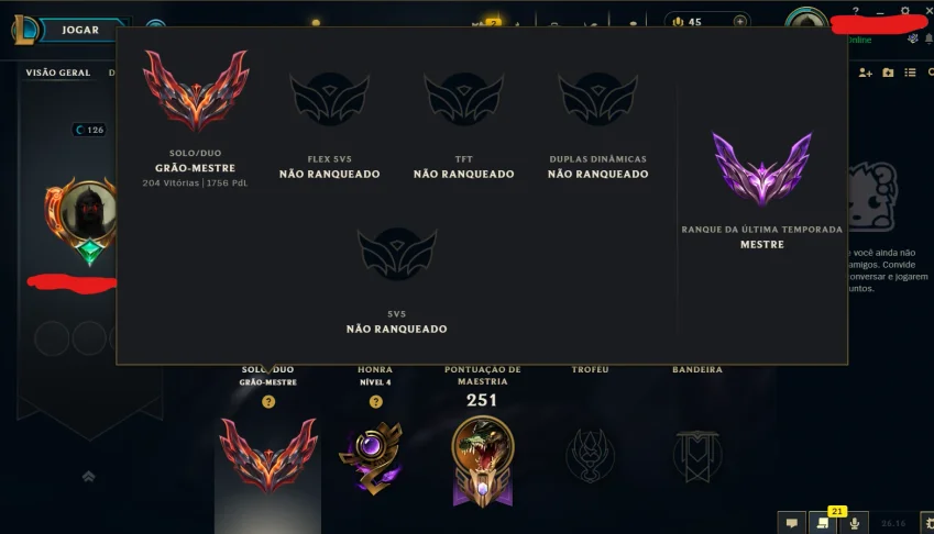 Conta Gran-master 1.841 Lp [Soloq] Mono Renekton [Streamer]