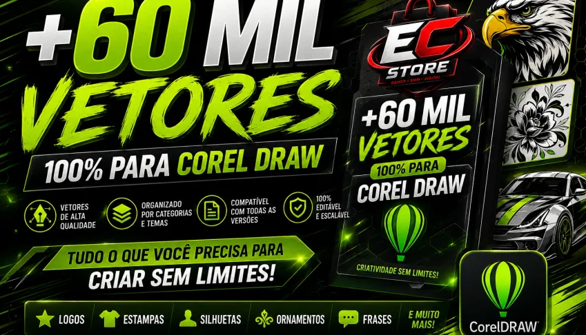 [Menor Valor] +60 Mil Vetores Para Corel Draw | Pacote Compl