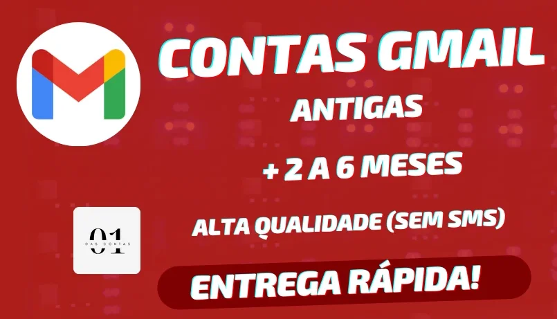 CONTAS GMAIL + 2 A 6 MESES+ NÃO PEDE SMS