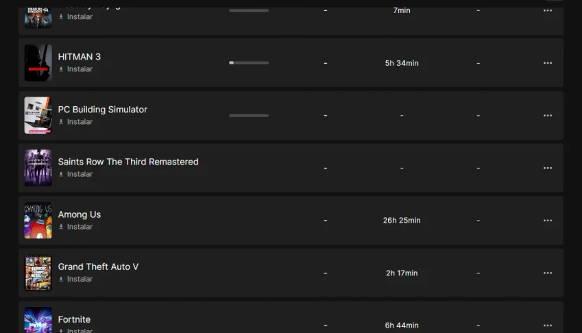 Conta epic games 31 jogos