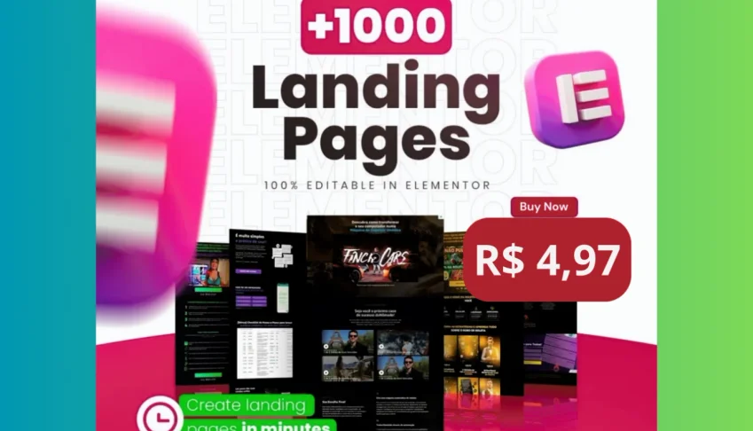 + 1.000 Paginas Editaveis No Elementor + Brinde