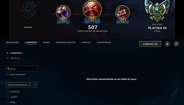 CONTA LOL PLATINA 3 E 5
