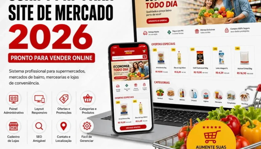 Script Php Para Site De Mercado / Supermercado 2026 – Código