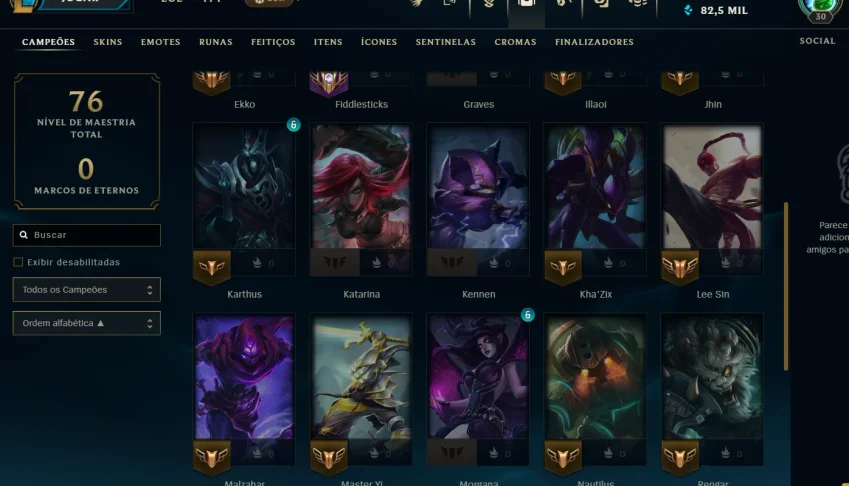 Conta Smurf De League Of Legends(Level 30)Full Acesso