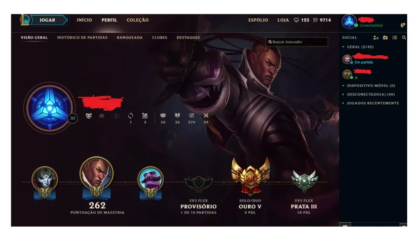 Conta Gold v League of Legends