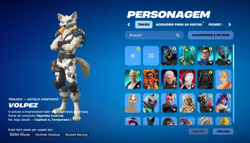 Conta rara de fortnite  com clube, passe e 2000 v-bucks